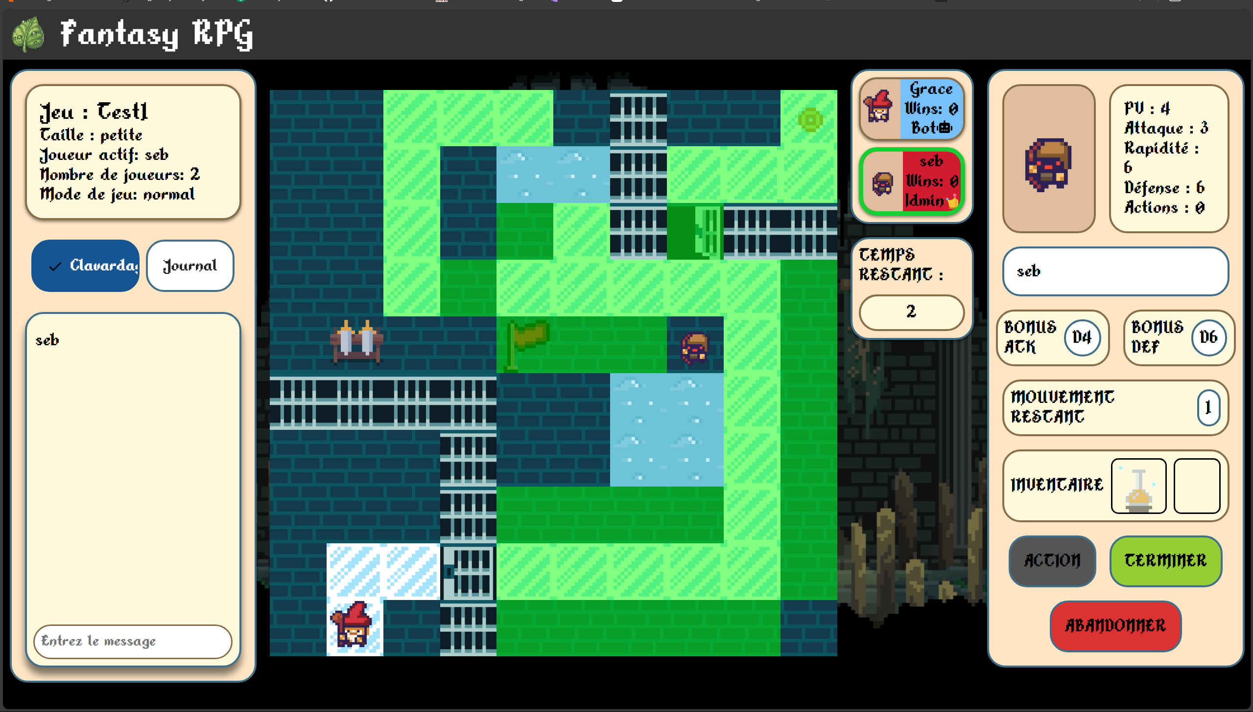 Main view of the game