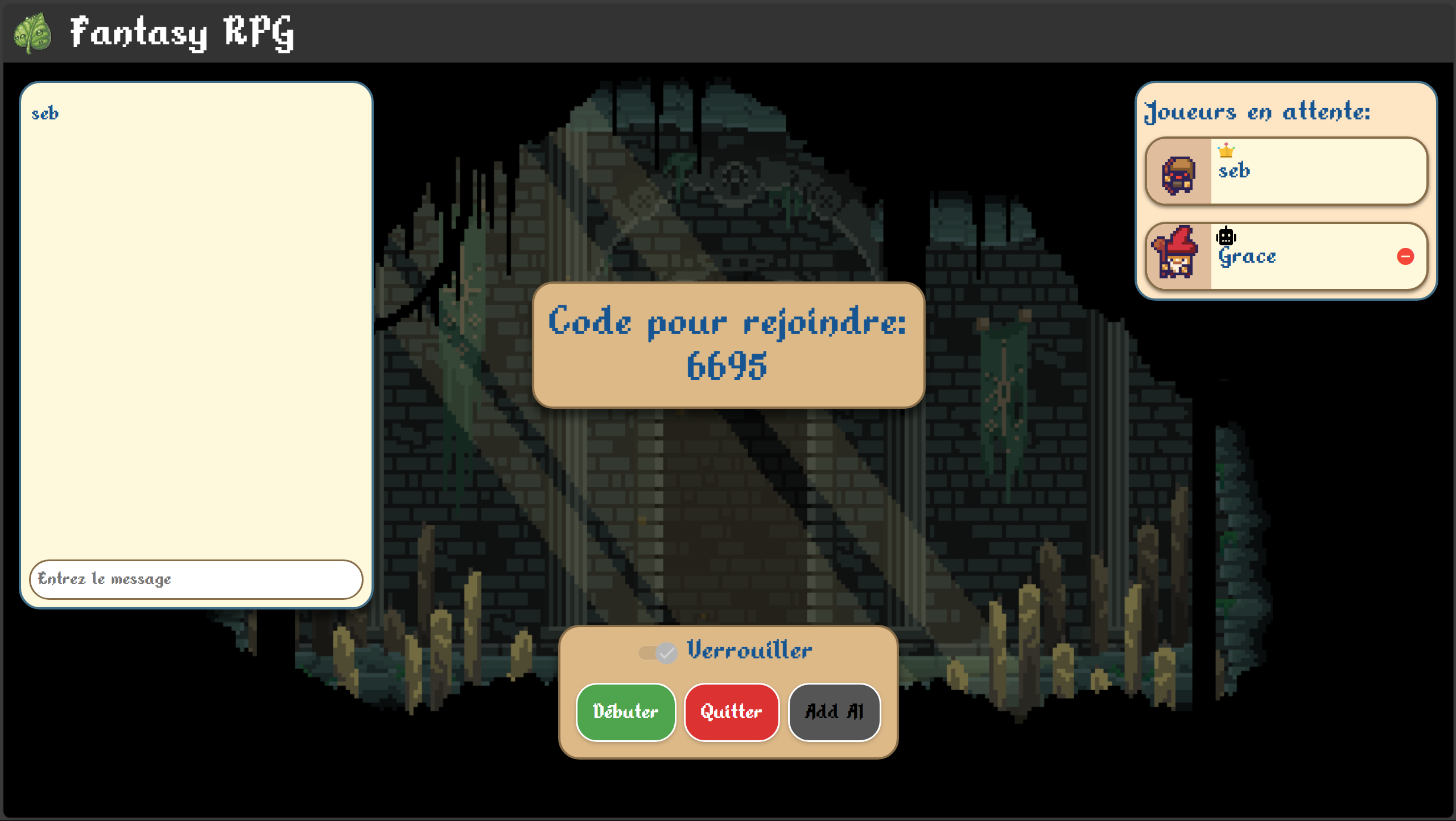 View of waiting screen